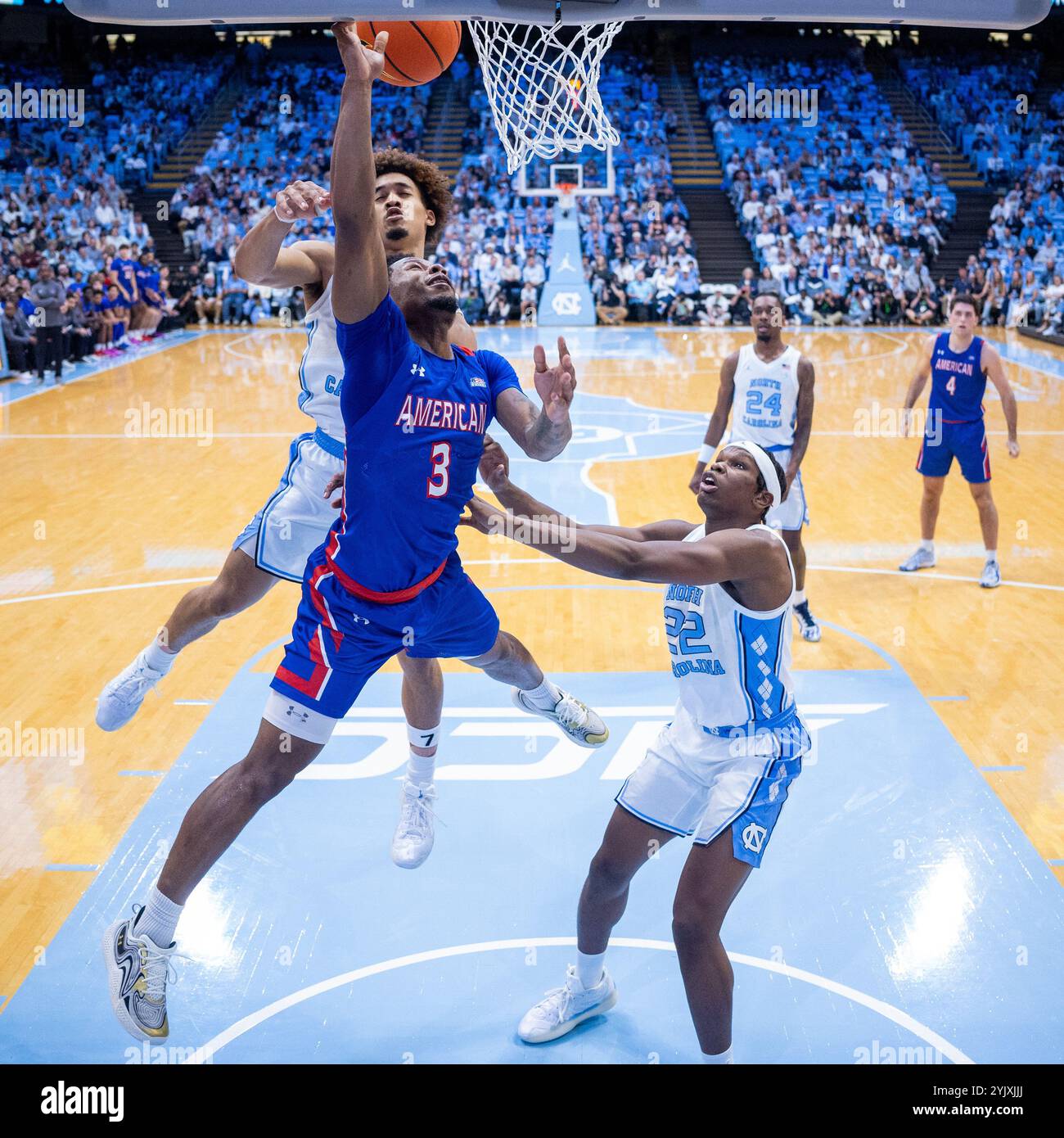 Chapel Hill, NC, USA. 15th Nov, 2024. the NCAA basketball matchup at Dean Smith Center in Chapel Hill, NC. (Scott Kinser/CSM) (Credit Image: © Scott Kinser/Cal Sport Media). Credit: csm/Alamy Live News Stock Photo