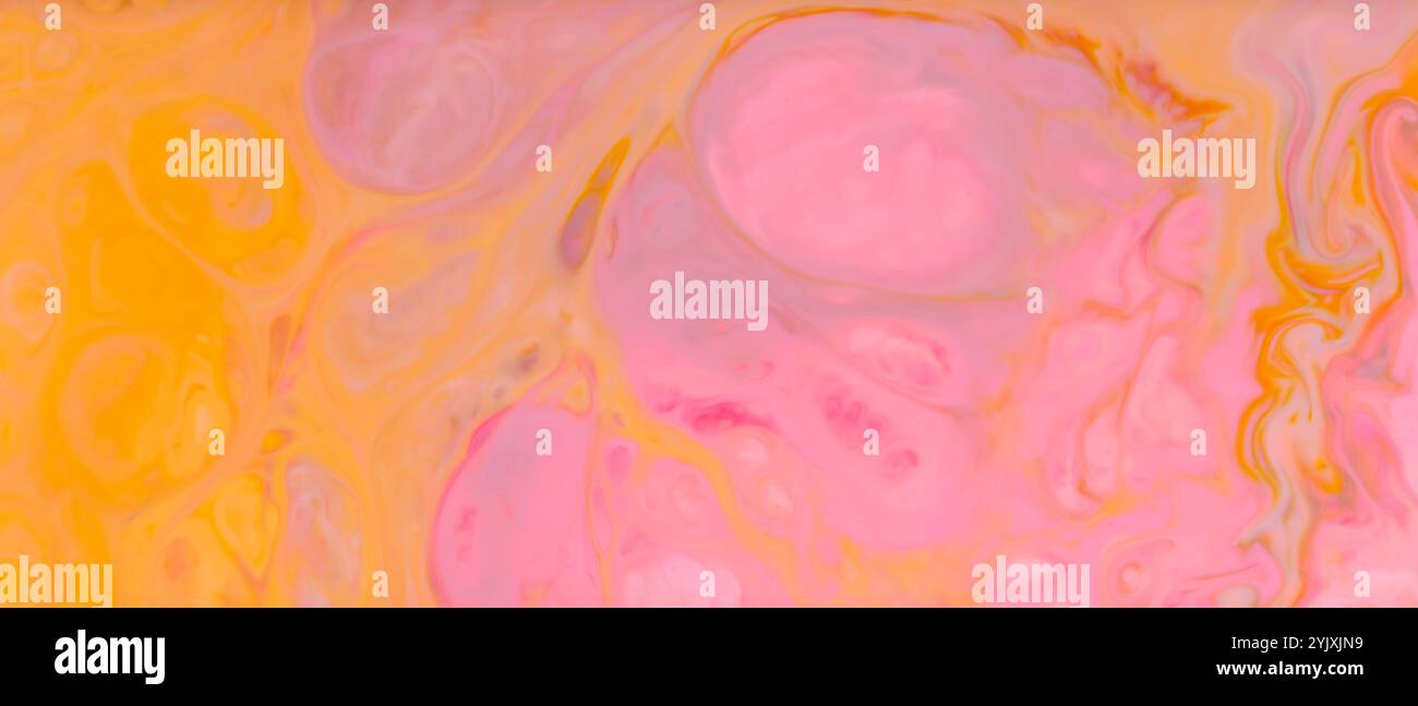 Abstract Fluid Art Background with Swirling Pink and Orange Colors ...