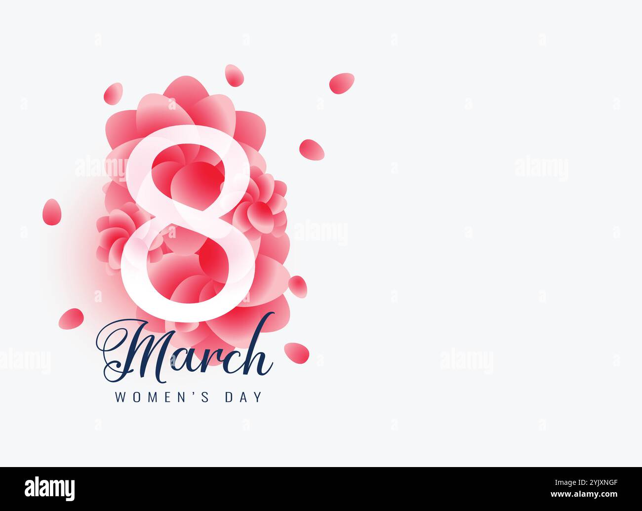 beautiful march 8 happy women's day card design Stock Vector Image ...