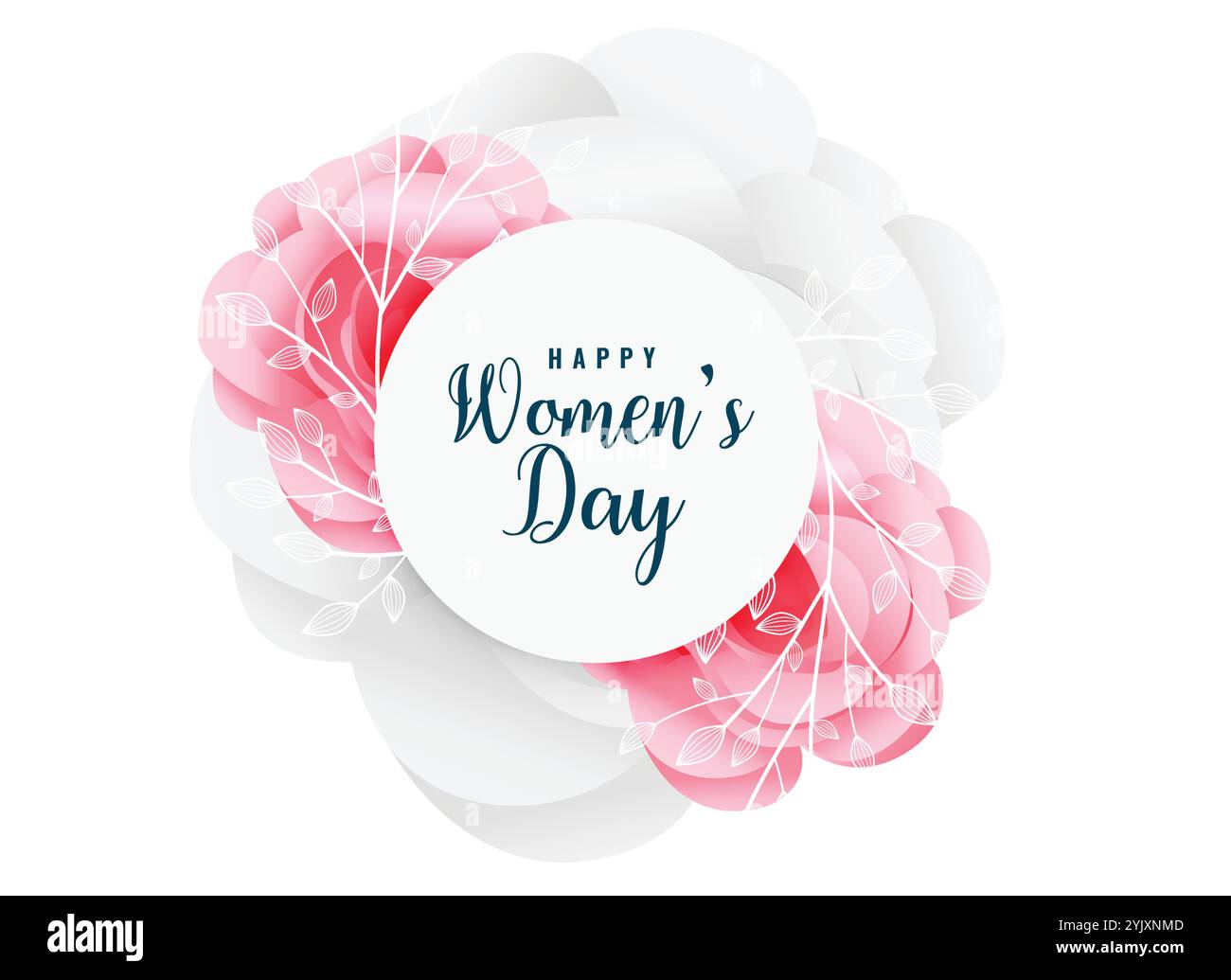 lovely happy women's day flower background Stock Vector Image & Art - Alamy