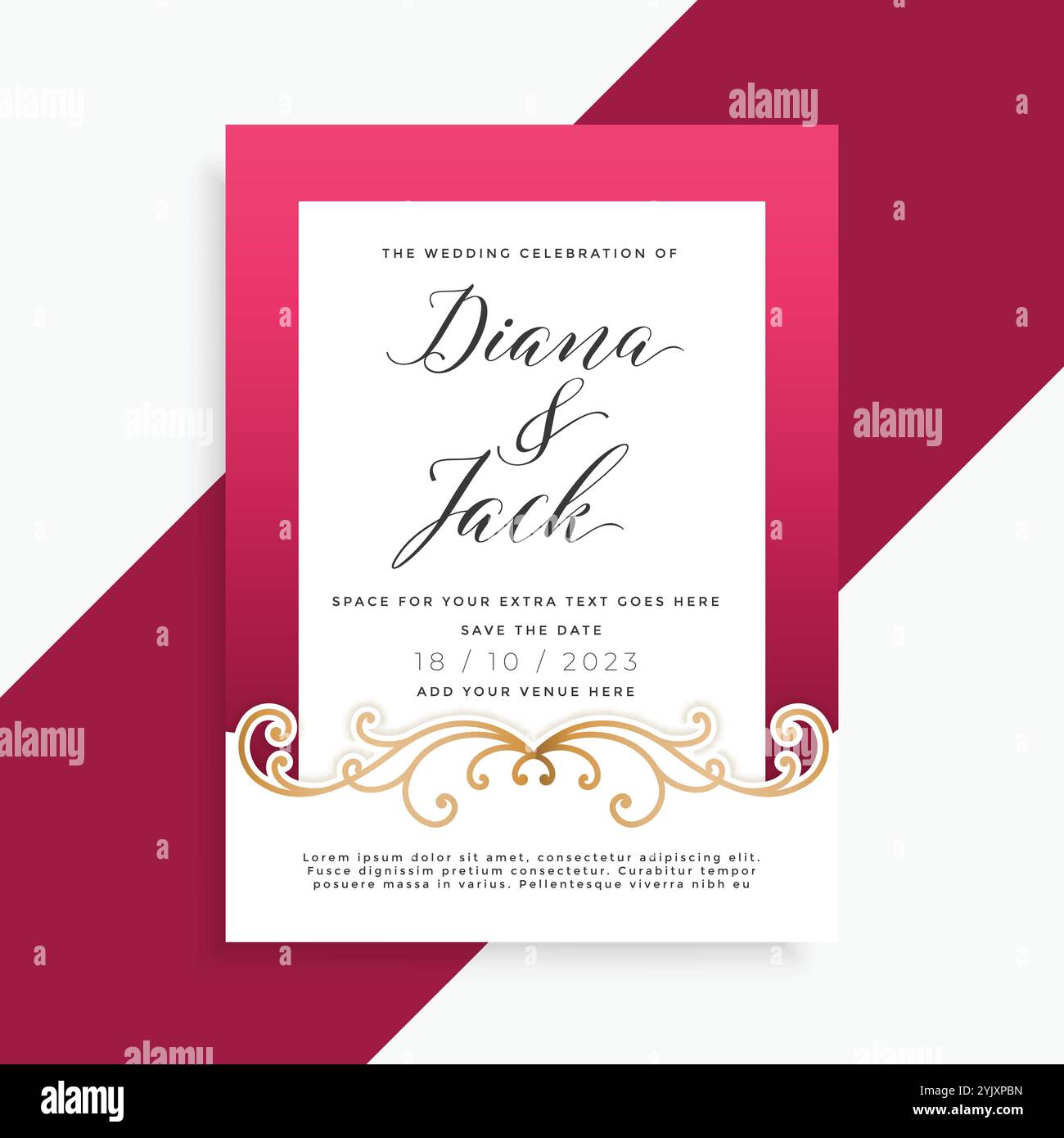 beautiful floral wedding card design Stock Vector Image & Art - Alamy
