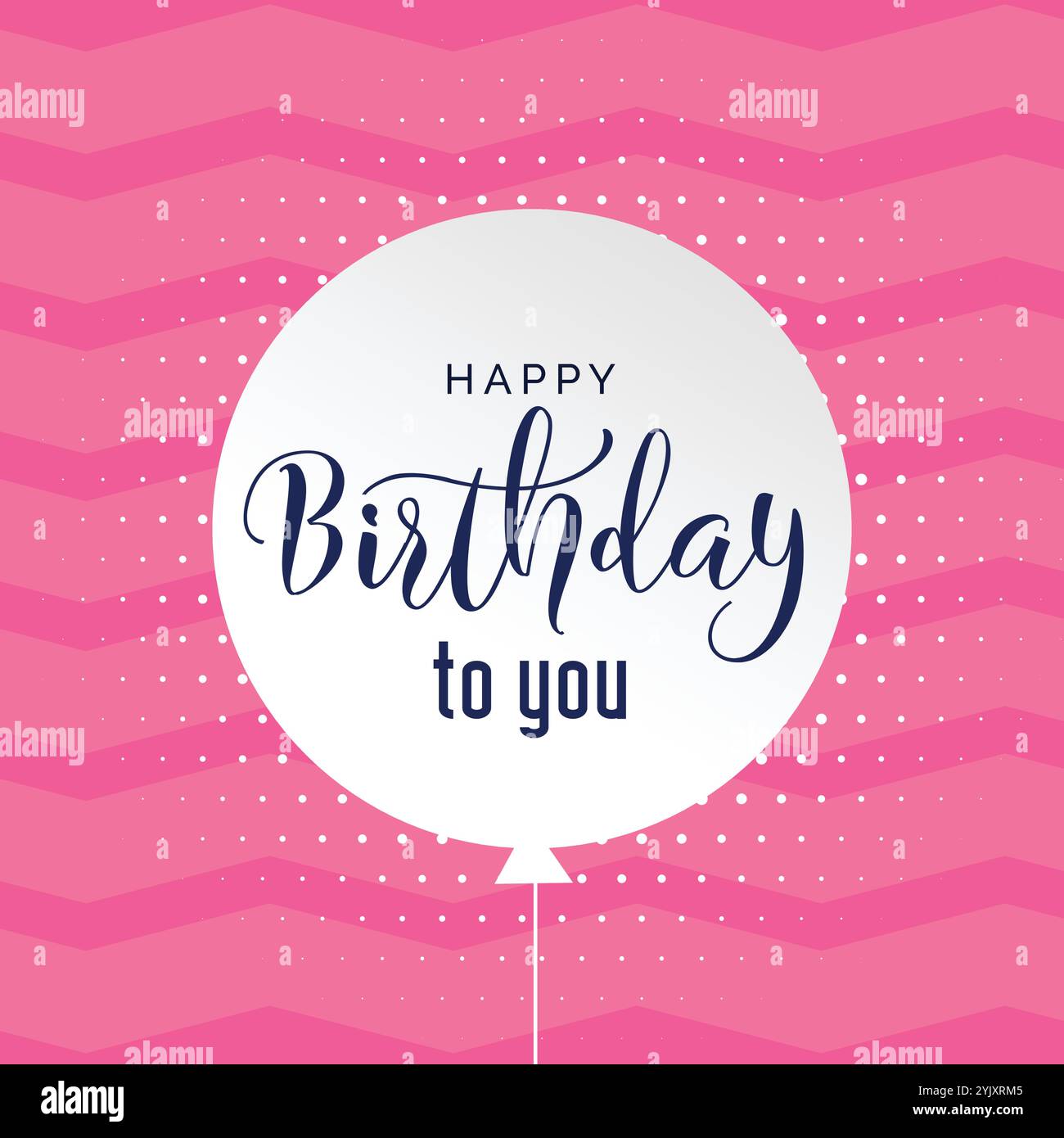 cute pink background happy birthday background vector illustration Stock Vector