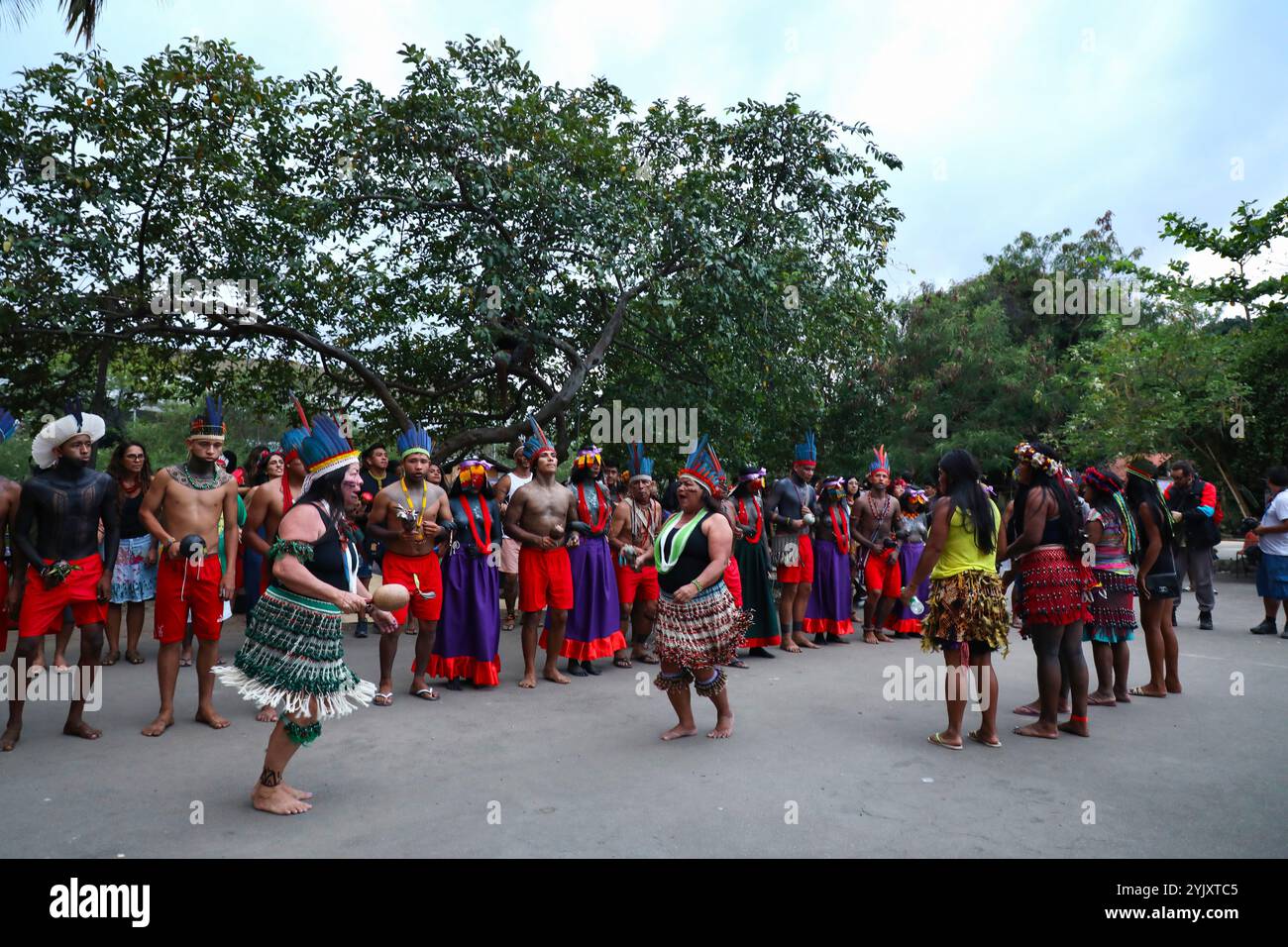 Rio De Janeiro, Brazil. 22nd Oct, 2022. Guajajara people dance ...