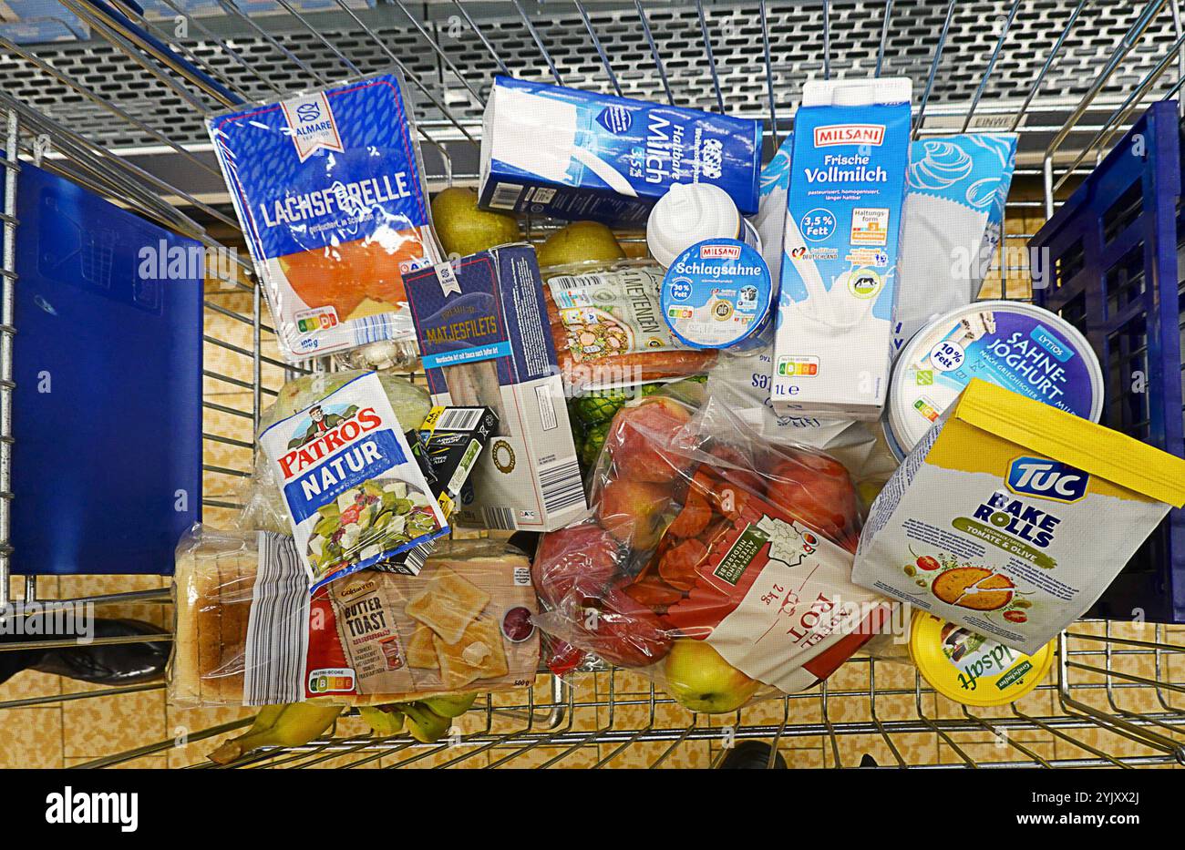 Supermarkteinkauf hier bei ALDI Nord in Hannover am 14.11.2024