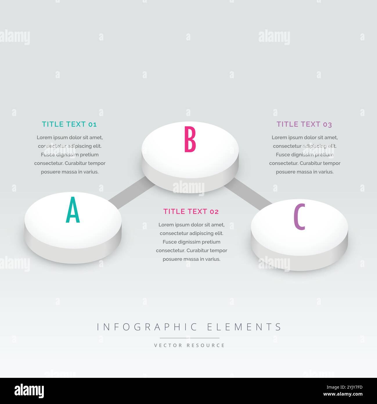 3d style three steps infographic template Stock Vector Image & Art - Alamy