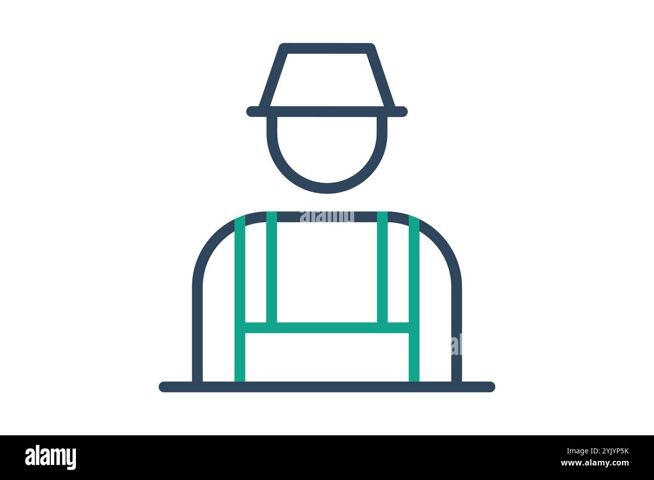 Gardener icon. line icon style. icon related to gardening. nature elements vector illustration Stock Vector