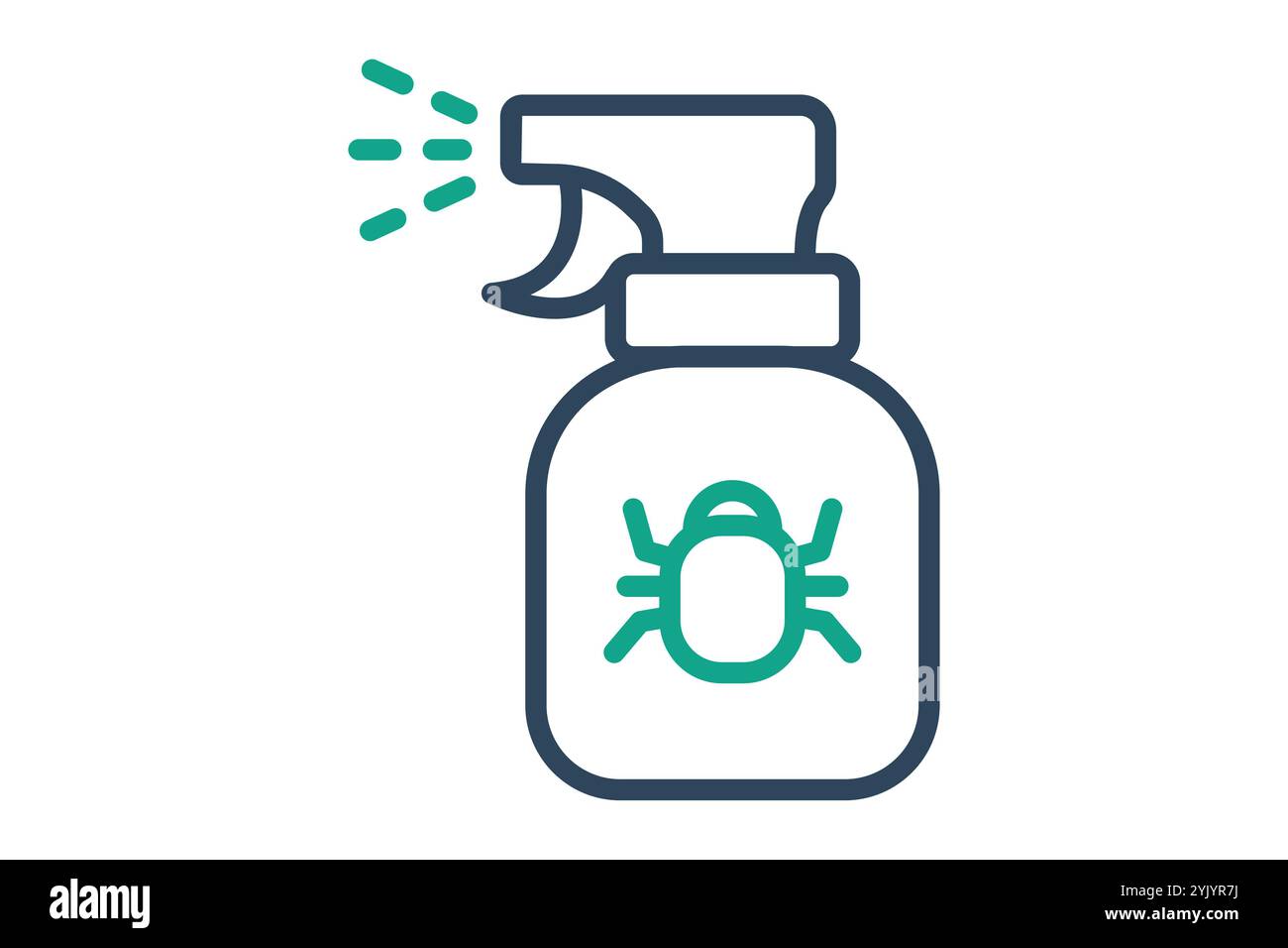 Pesticide icon. line icon style. icon related to gardening. gardening tools elements vector illustration Stock Vector