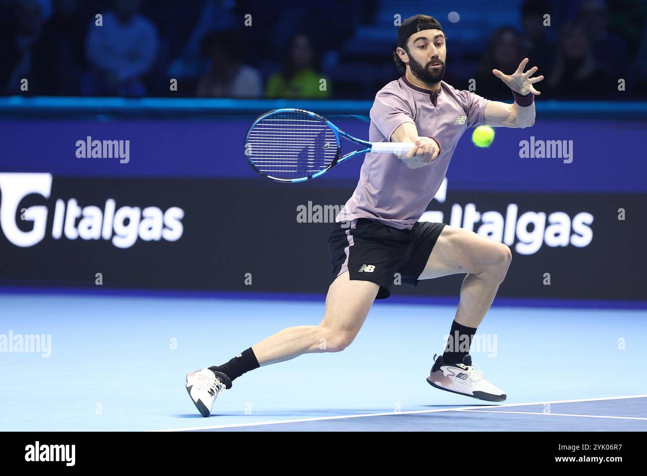Turin, Italy. 16th Nov, 2024. Jordan Thompson of Australia in action during the semi-final doubles match between Kevin Krawietz of Germany and Tim Puetz of Germany against Max Purcell of Australia and Jordan Thompson of Australia on Day seven of the Nitto ATP World Tour Finals. Credit: Marco Canoniero/Alamy Live News Stock Photo