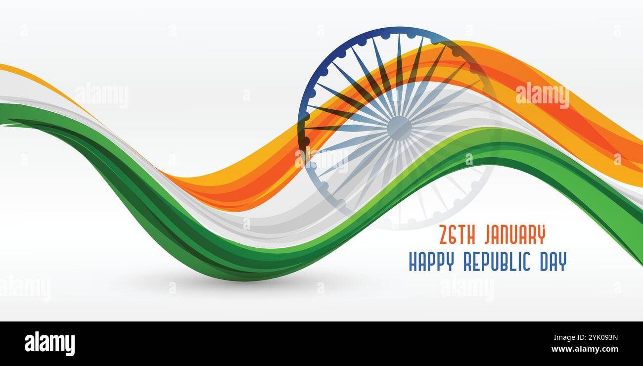 Wavy tricolor indian flag hi-res stock photography and images - Alamy