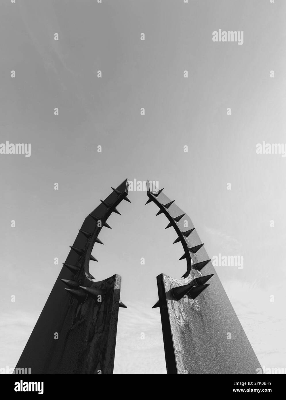 Desire sculpture on Blackpool South promenade against the sky - Smartphone Captured Stock Image