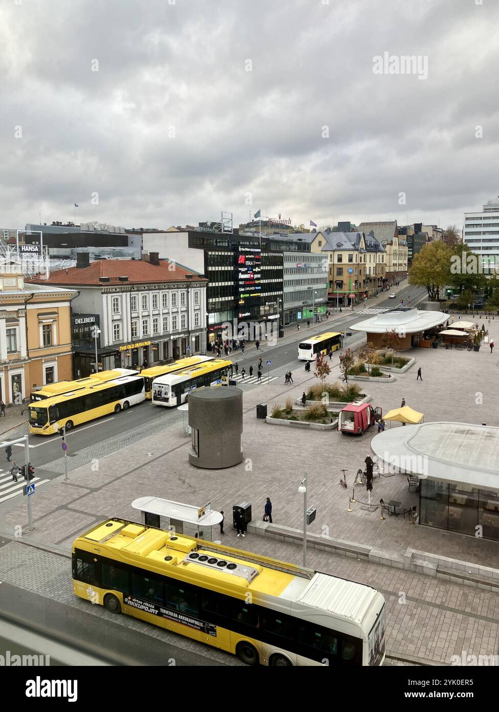 Shopping centre called Hansakortteli by the market square in Turku, Finland - Smartphone Captured Stock Image
