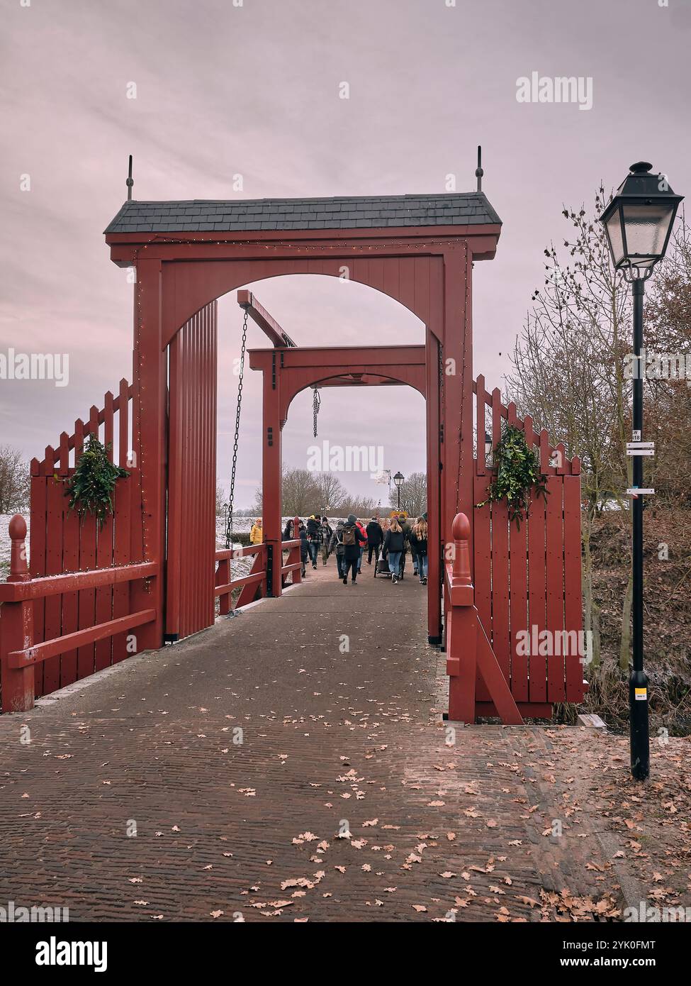 Visitors walk across scenic wooden hi-res stock photography and images ...
