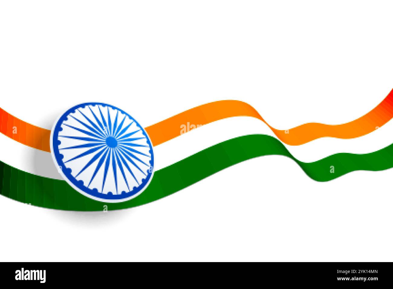 waving indian flag design with blue chakra Stock Vector Image & Art - Alamy