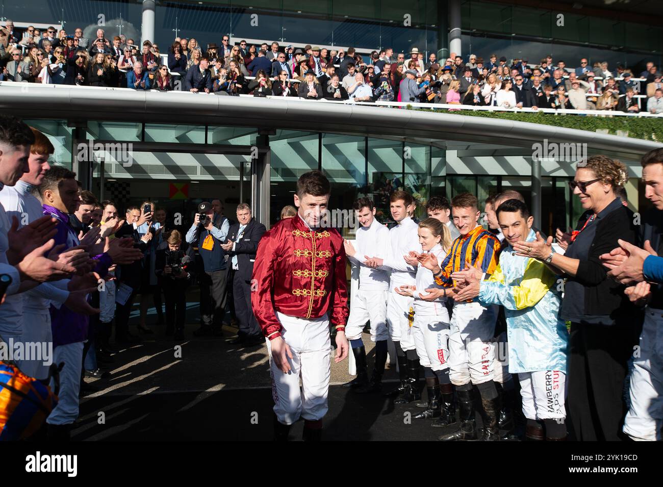 Ascot, Berkshire, UK. 19th October, 2024. A Guard of Honour for Irish ...