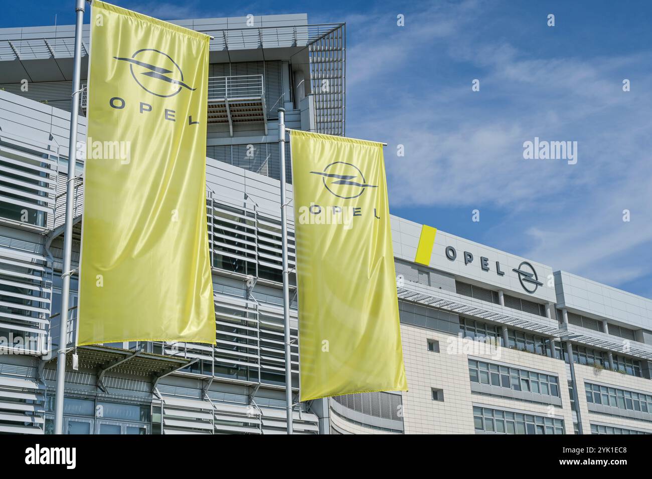 Adam Opel-Haus, Zentrale, Hauptverwaltung, Opelwerk, Rugbyring, Friedrich-Lutzmann-Ring, Rüsselsheim, Hessen, Deutschland Stock Photo