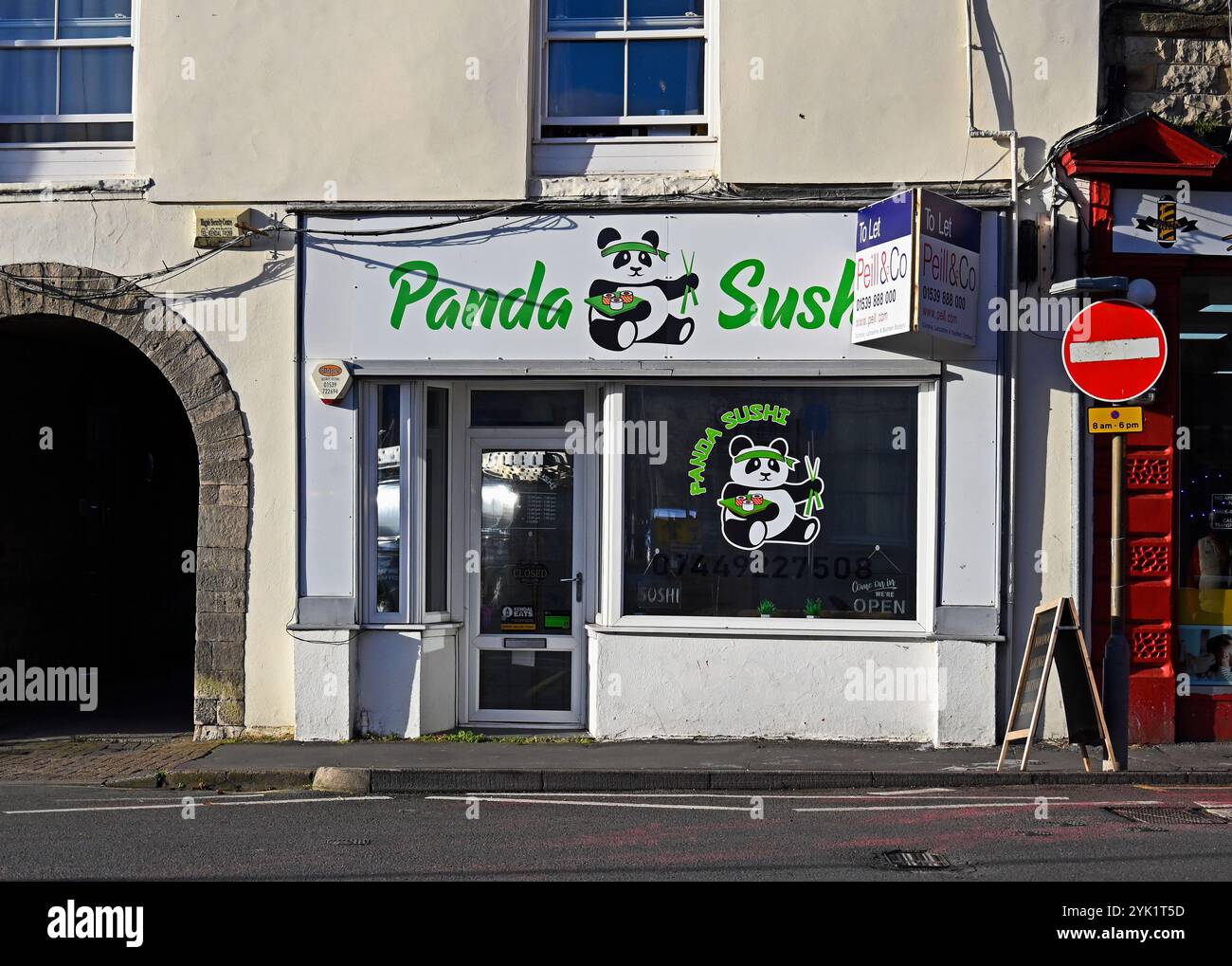 Shop front. Panda Sushi. 66 Stramongate, Kendal, Cumbria, England ...