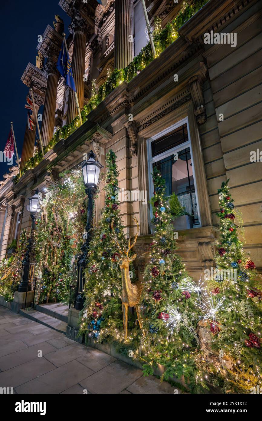 The Gleneagles Townhouse Hotel, Edinburgh, Christmas Decorations Stock