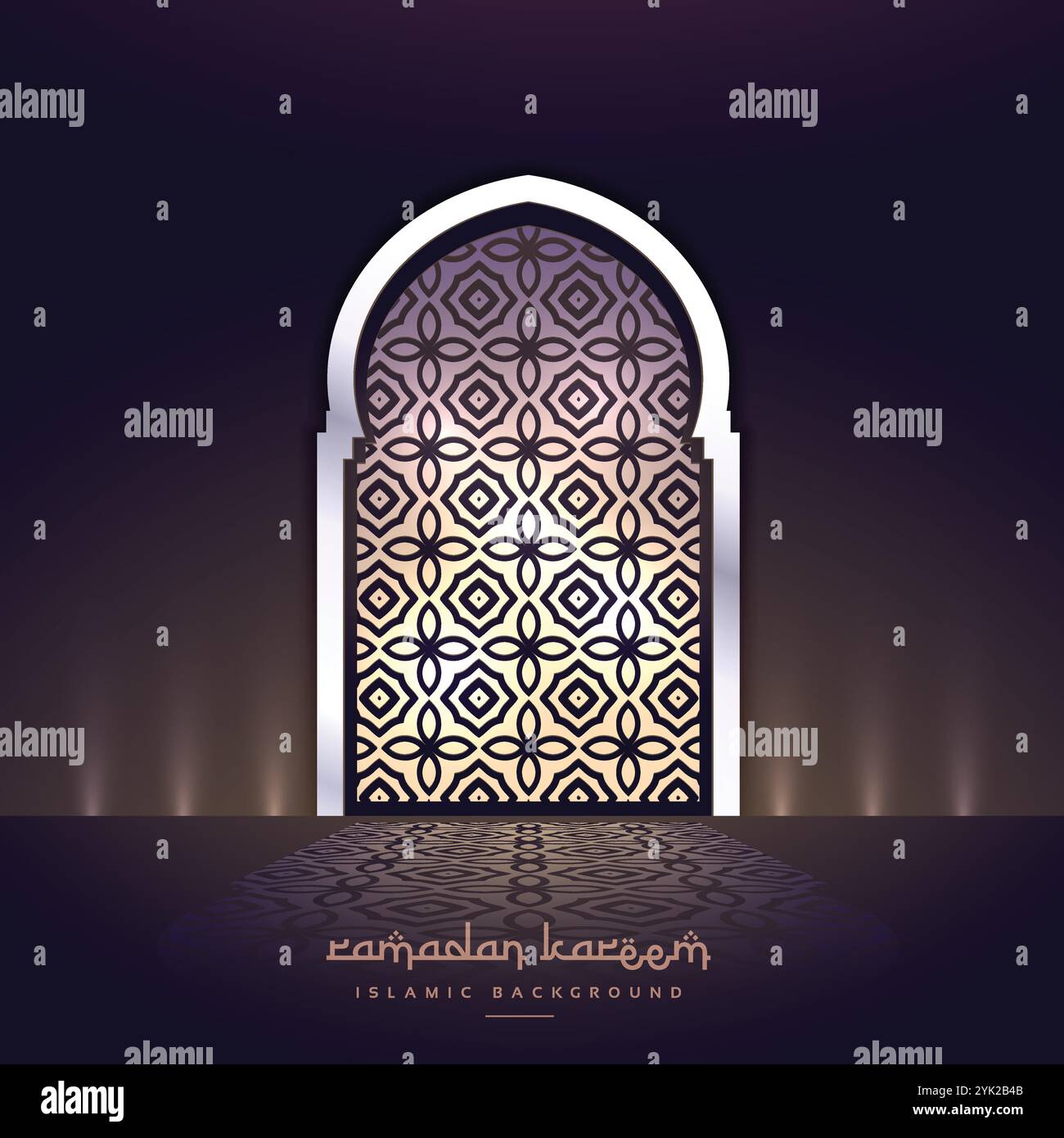 mosque door with lights and pattern shape Stock Vector Image & Art - Alamy