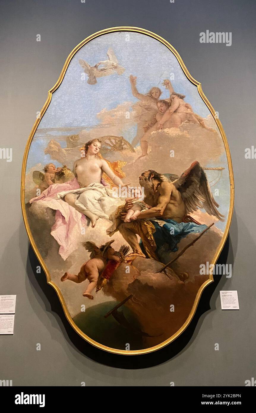 An Allegory with Venus and Time Giambattista Tiepolo - Giovanni Battista Tiepolo - Smartphone Captured Stock Image