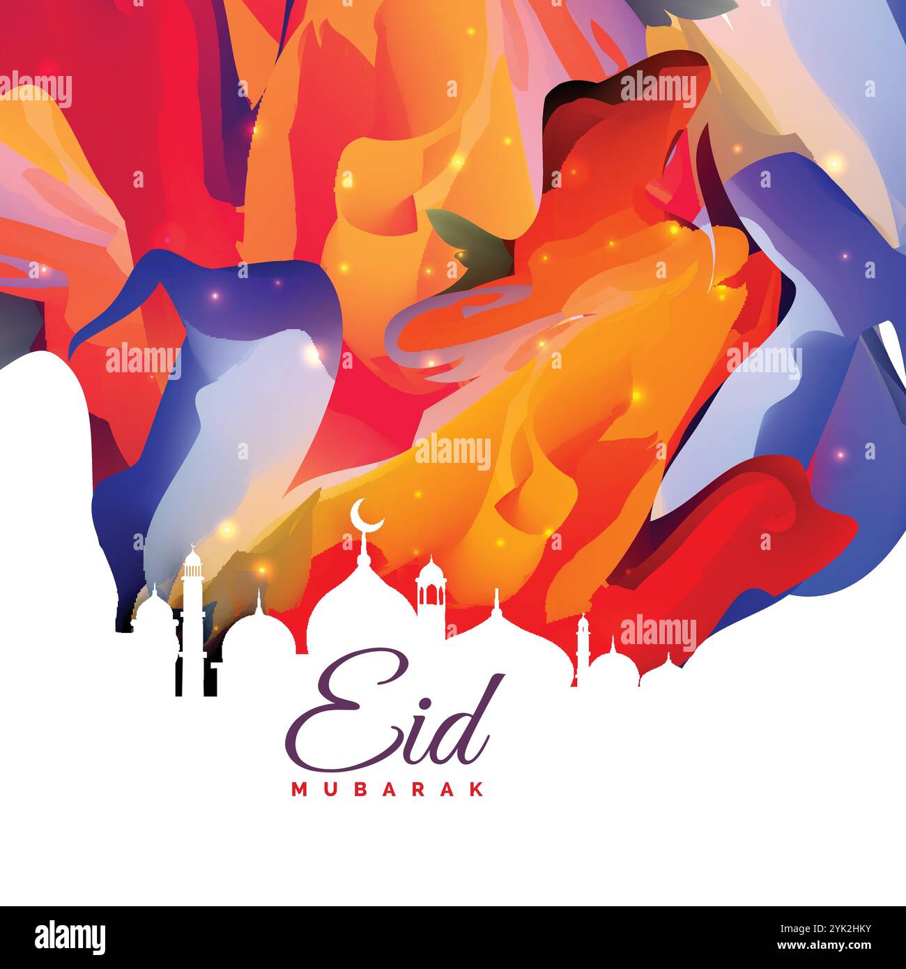 eid mubarak creative abstract background design Stock Vector Image ...