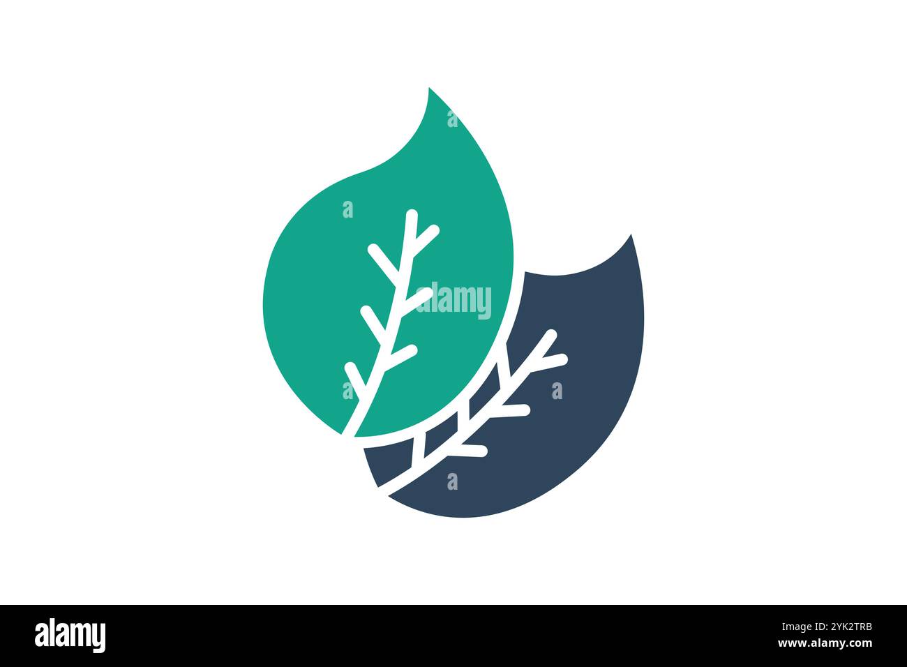 Leaf icon. solid icon style. icon related to gardening. nature elements vector illustration Stock Vector