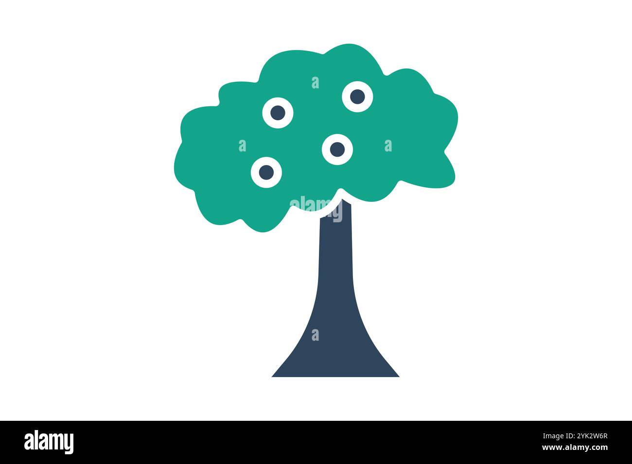 Tree icon. solid icon style. icon related to gardening. nature elements vector illustration Stock Vector
