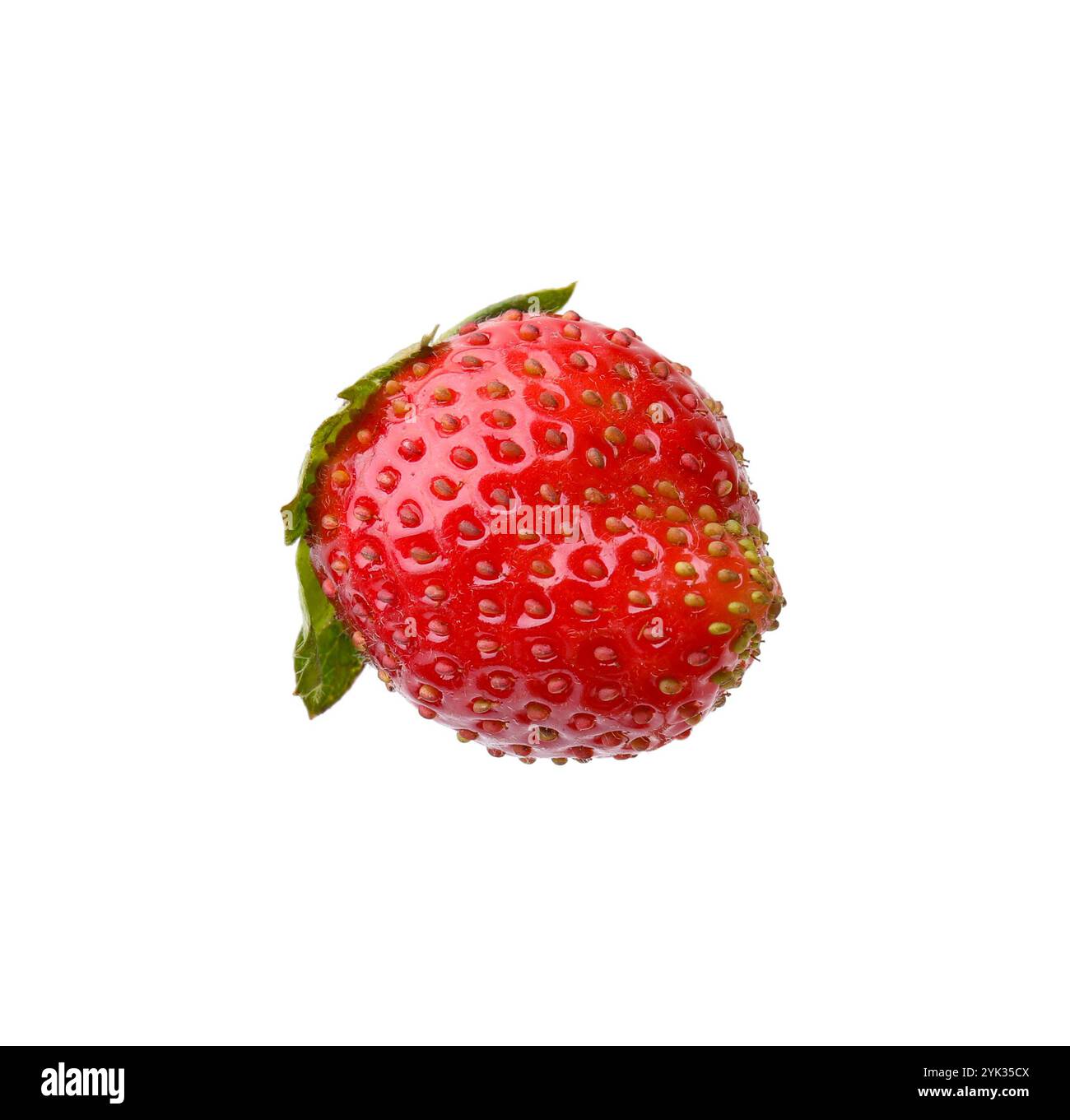 One whole ripe strawberry isolated on white Stock Photo - Alamy