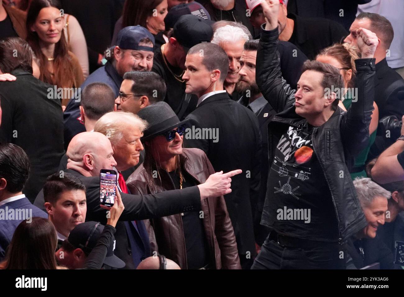 President-elect Donald Trump poses for a photo with Dana White and Kid ...