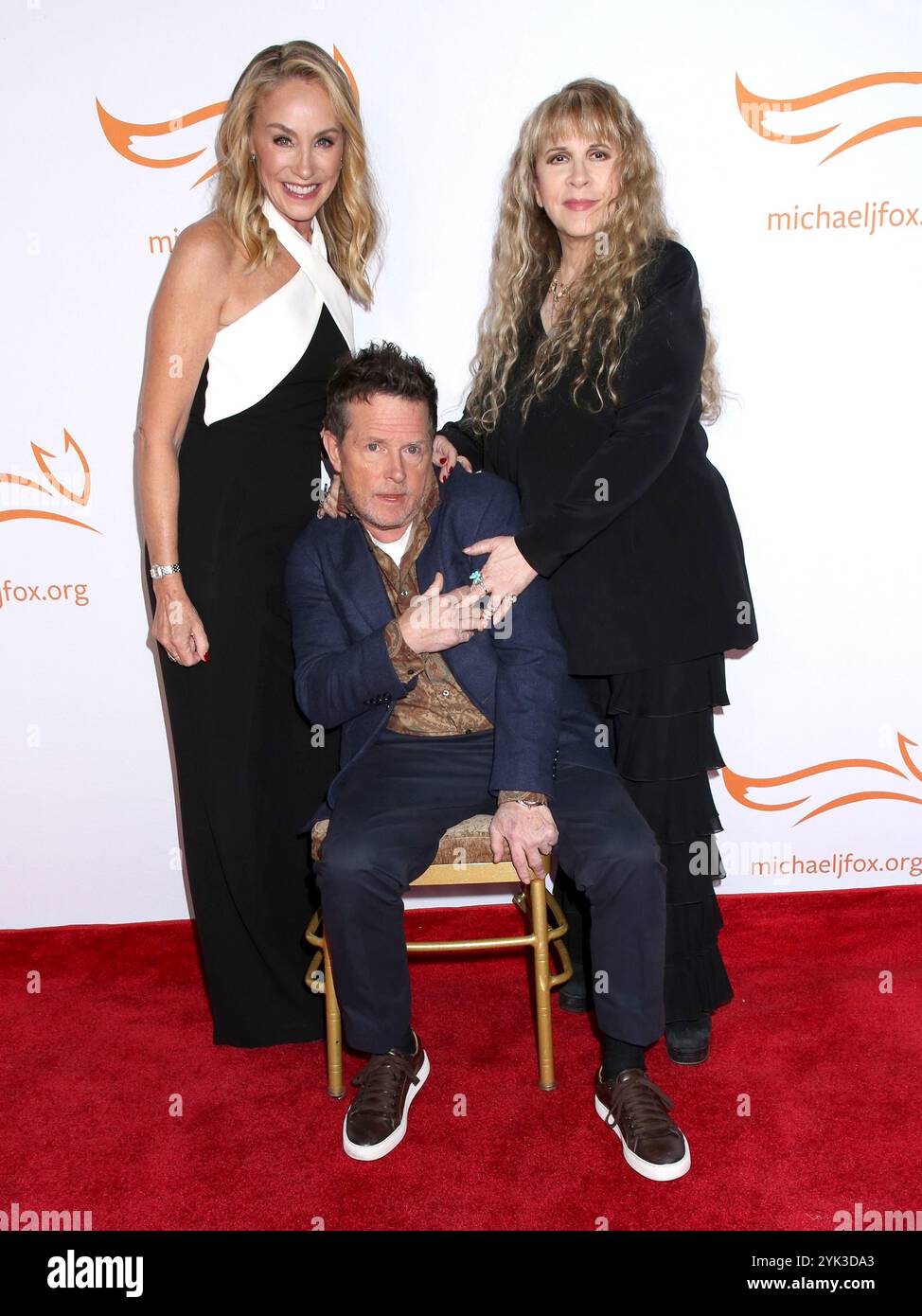 New York City, USA. 16th Nov, 2024. Tracy Pollan, Michael J. Fox and