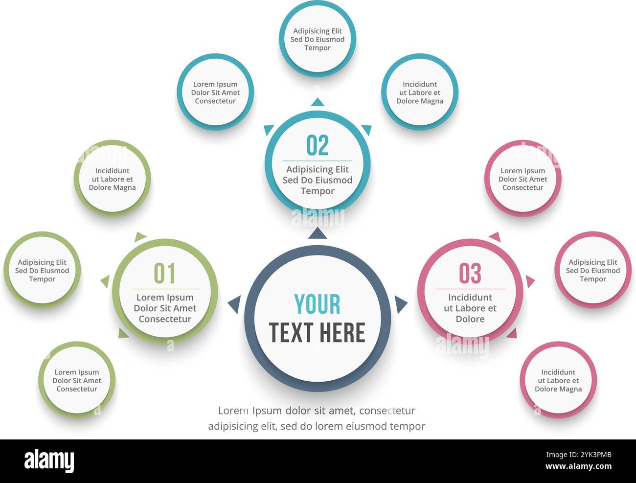 Absrtact mind map template, business infographics, vector eps10 illustration Stock Vector