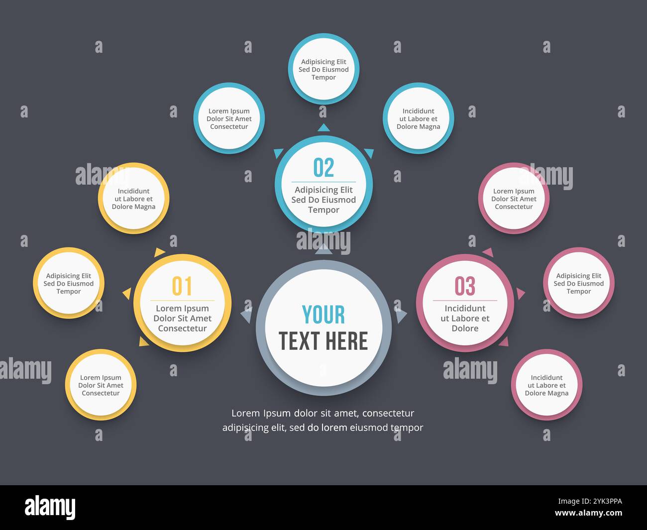 Absrtact mind map template, business infographics, vector eps10 illustration Stock Vector
