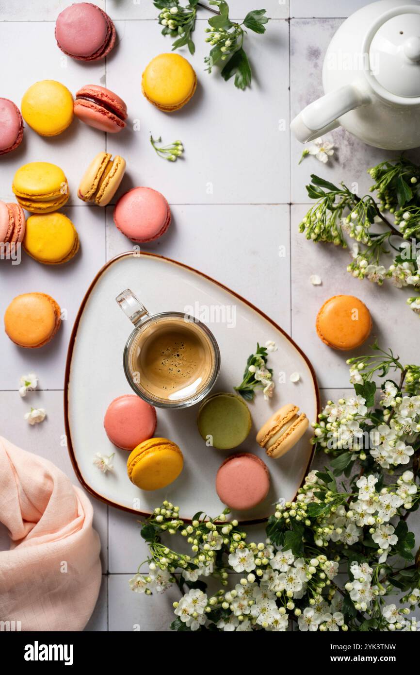 Colourful macarons Stock Photo