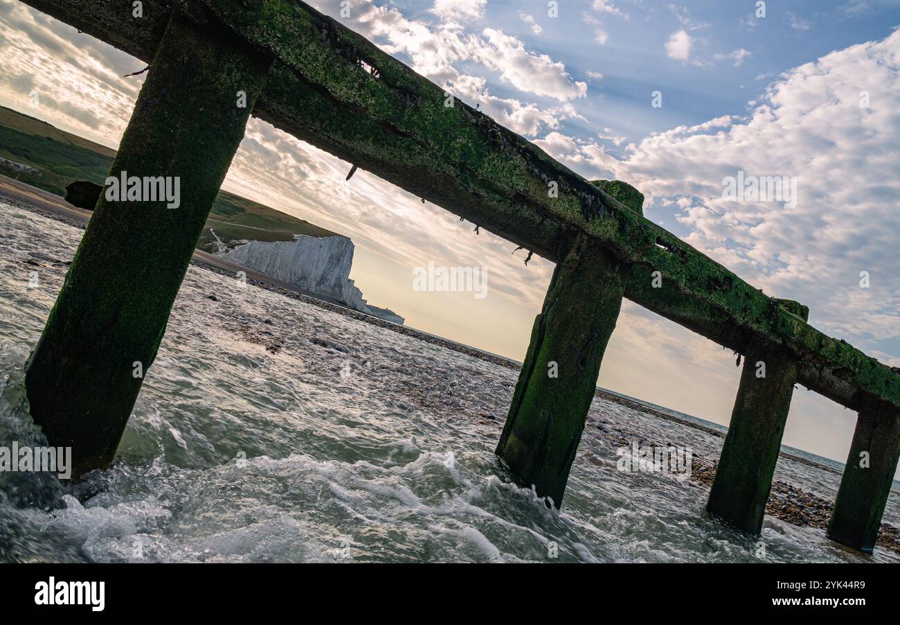 View Of The Seven Sisters In East Sussex England Stock Photo