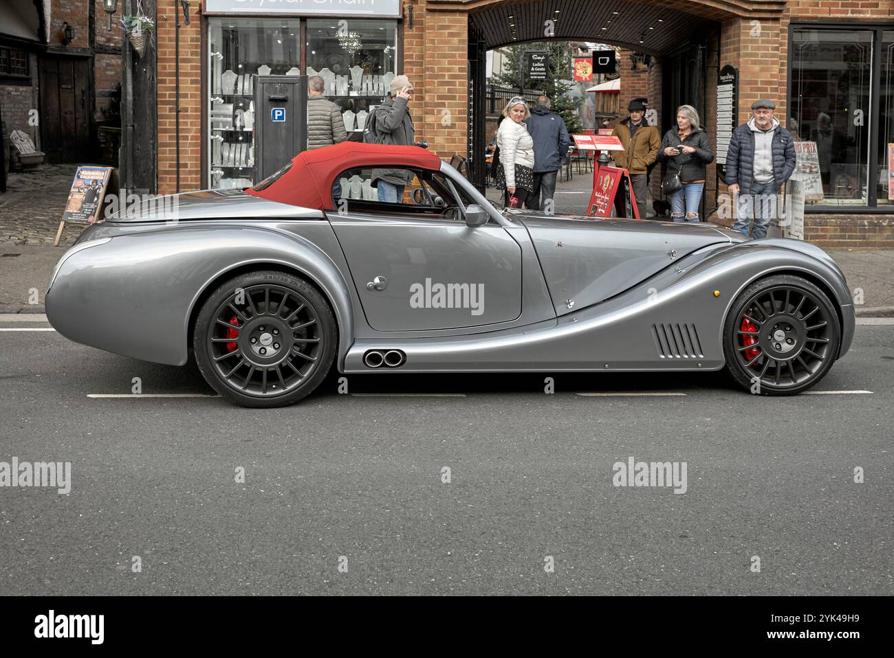 Morgan Aero 8, 2017, grey, convertible,. England UK Stock Photo - Alamy
