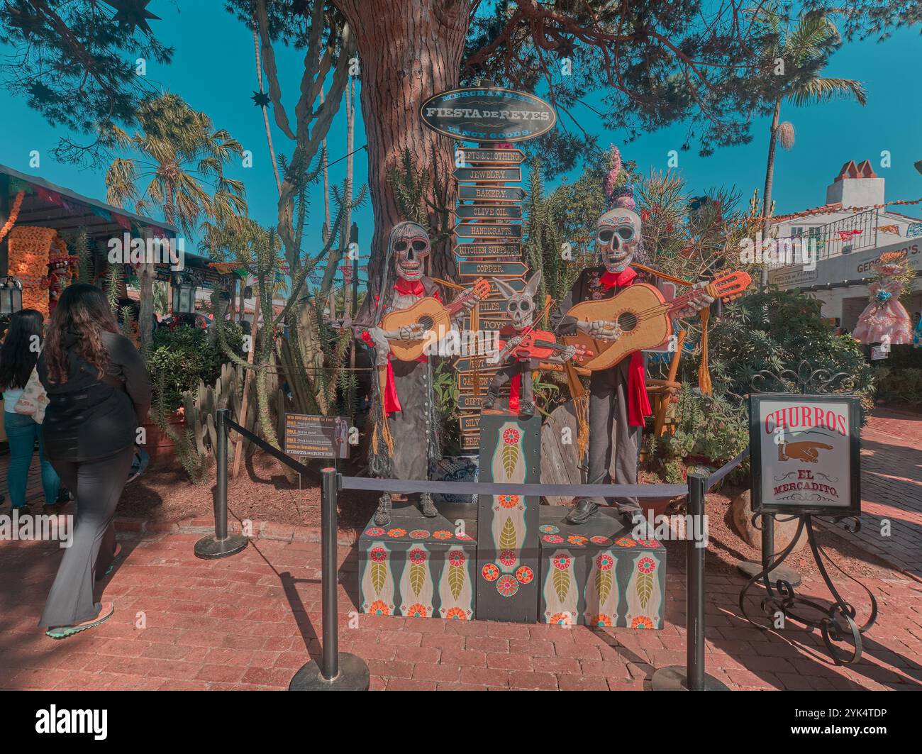 Old town San Diego state historical park showing Fiesta de Reyes ...