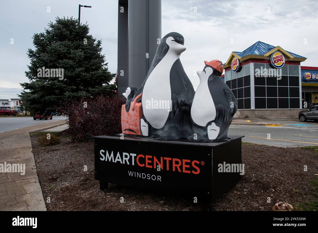 Smart Centres shopping mall sign on Dougall Avenue in Windsor, Ontario, Canada Stock Photo