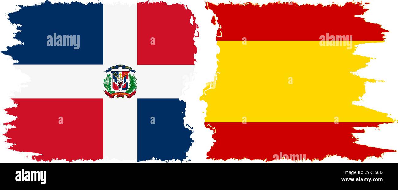 Dominican republic spain flag Stock Vector Images - Alamy