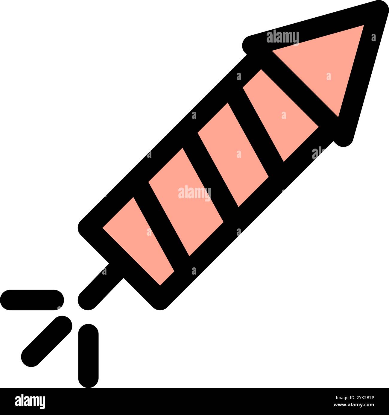 New year icon symbol- firework rocket icon Stock Vector