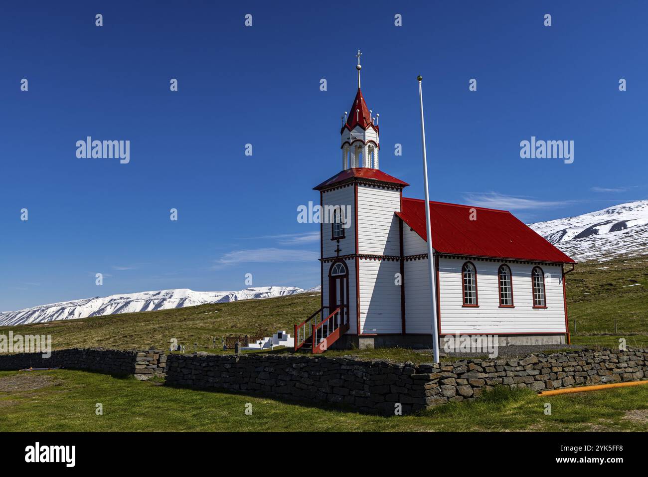 Church in SkagafjoerÃ°ur, Iceland, Europe Stock Photo