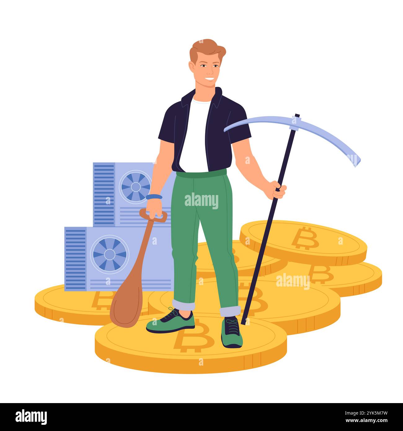 Farming crypto Stock Vector Images - Alamy