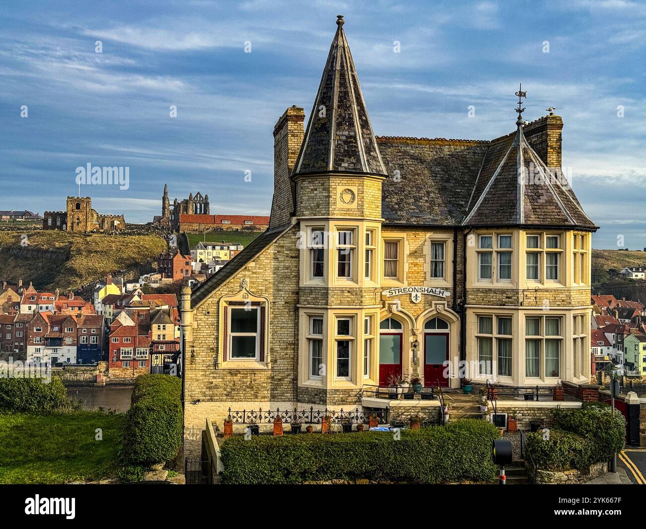 Streonshalh a large Victorian property built in 1893 in Whitby North Yorkshire - Smartphone Captured Stock Image