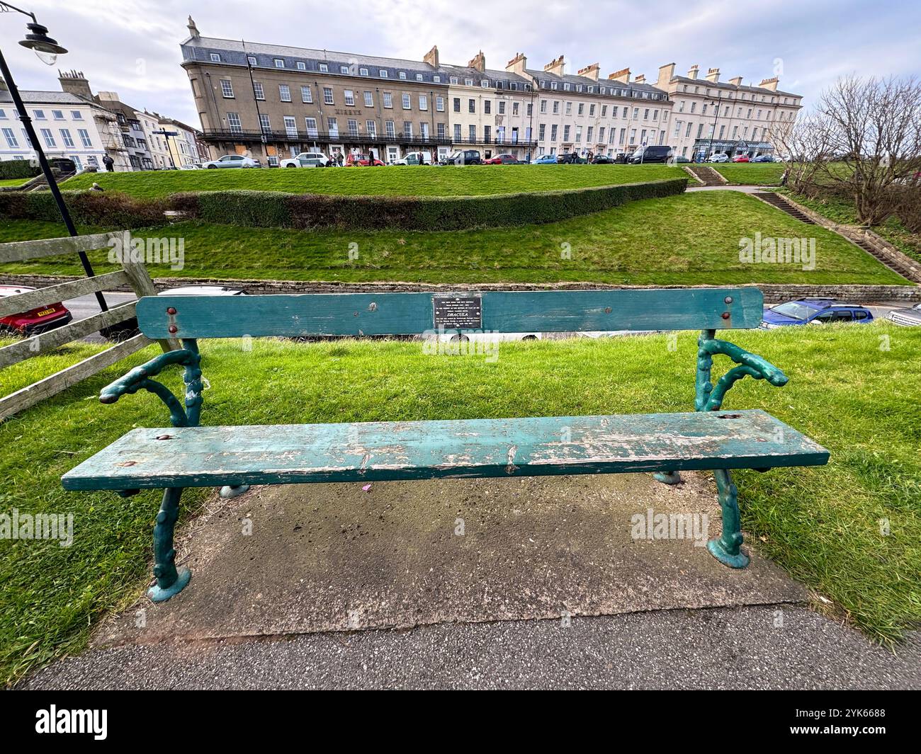 Bram Stoker's Bench in Whitby - Smartphone Captured Stock Image