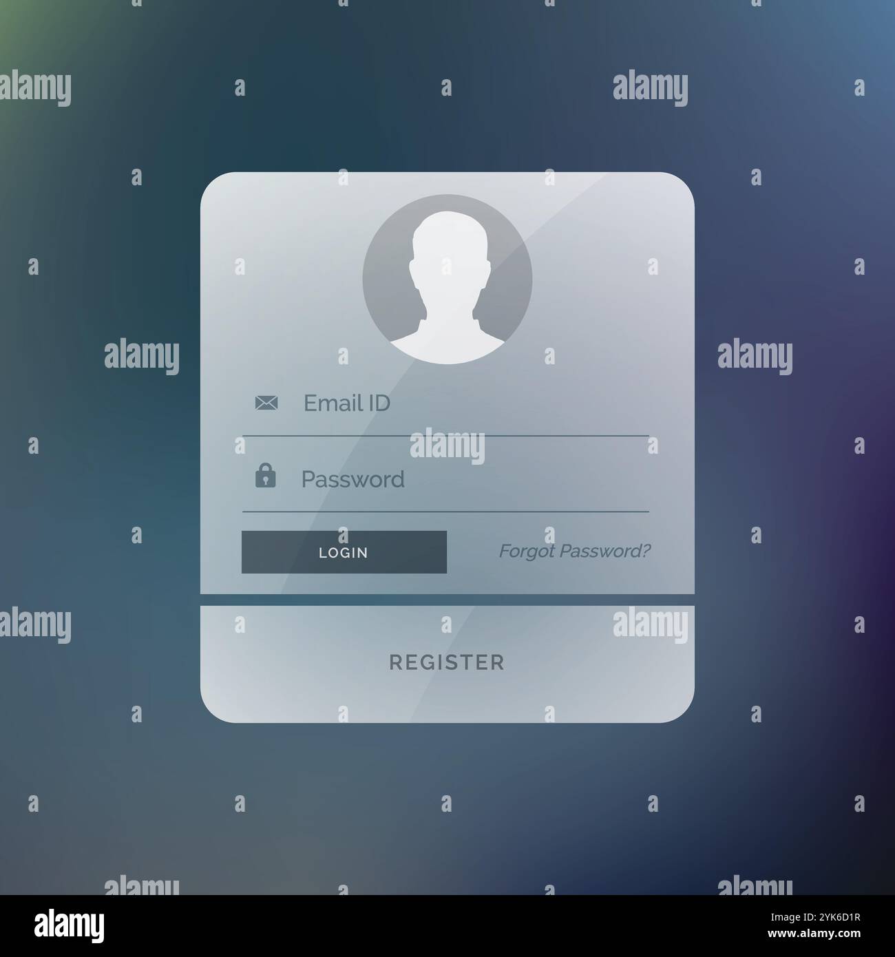 Modern login form user interface design template stock vector image