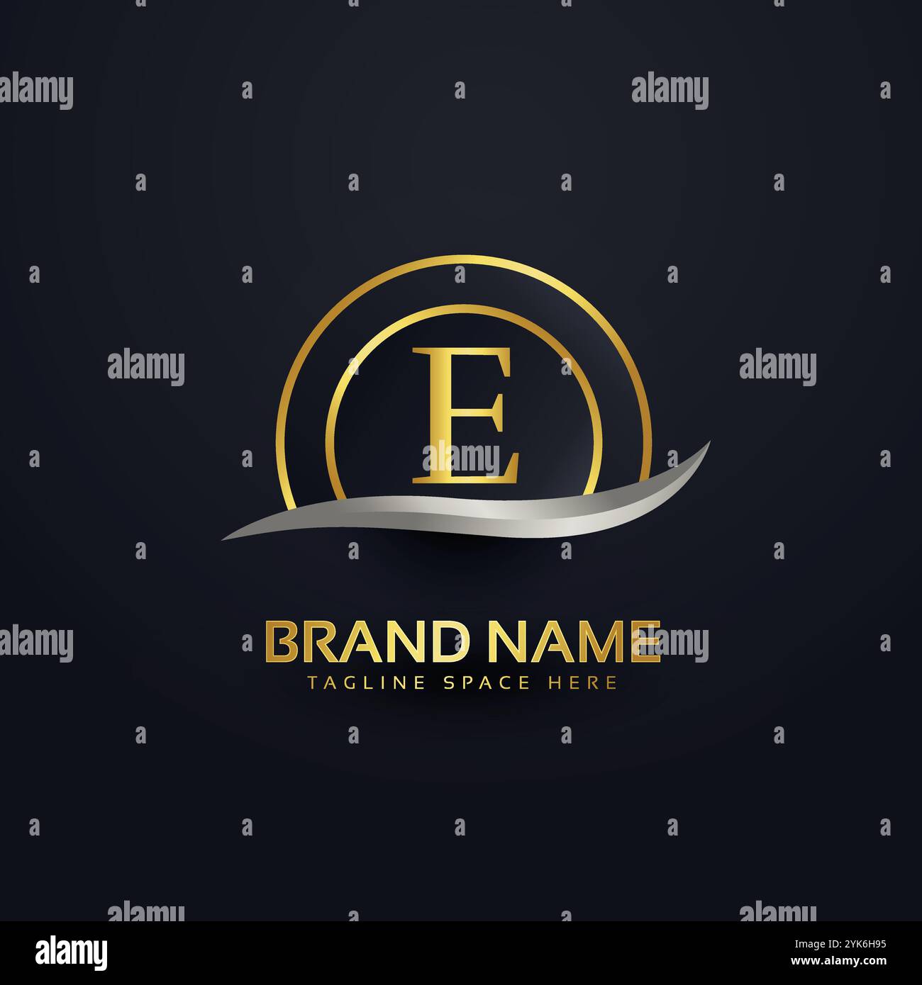 premium letter E logo design golden template Stock Vector Image & Art ...