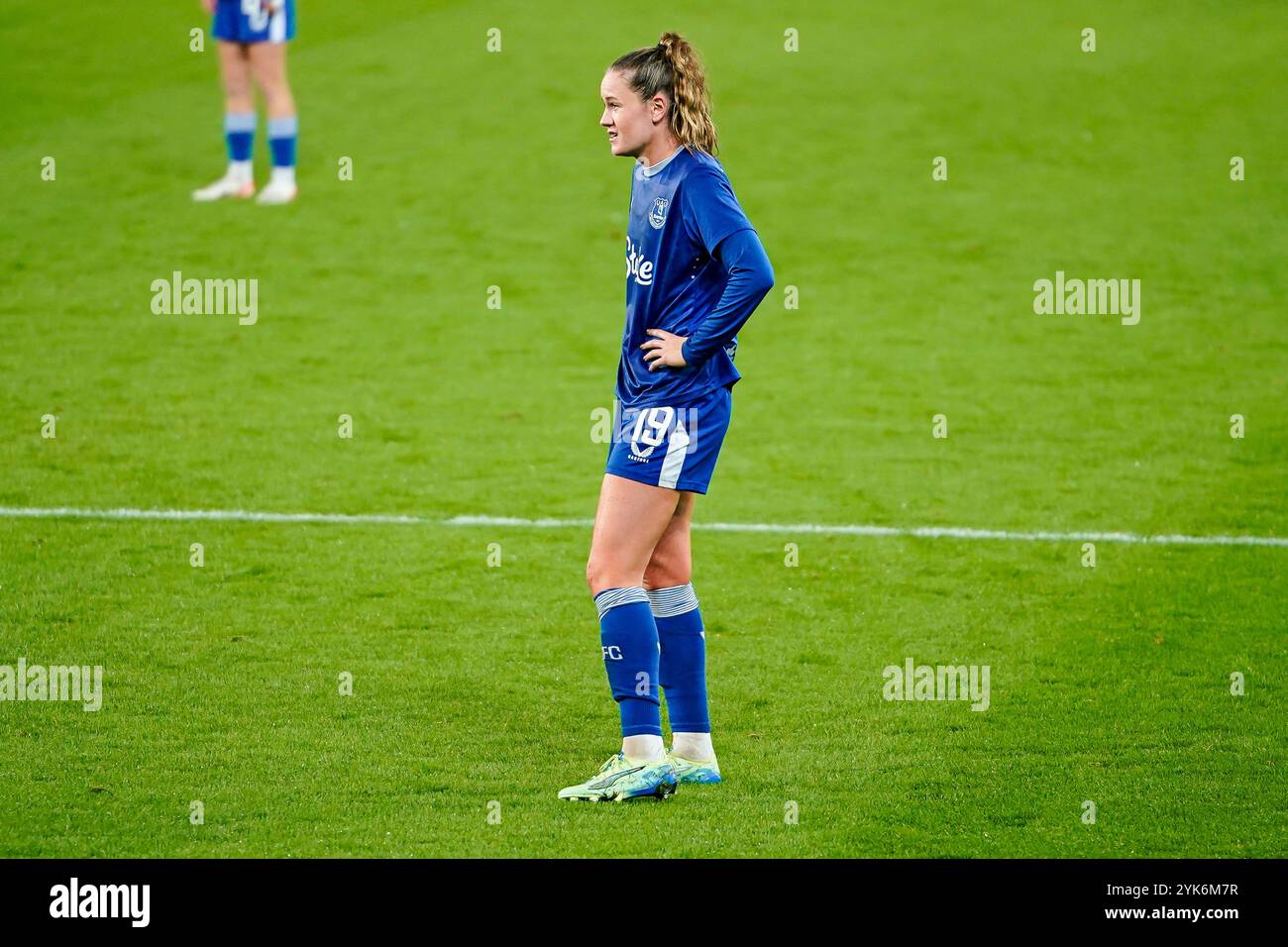 Goodison Park, Liverpool, UK. Sunday 17th November 2024, Barclays Women’s Super League: Everton FC Women Vs Liverpool FC Women at Goodison Park. Everton Defender Heather Payne 19. Credit James Giblin/Alamy Live News. Stock Photo