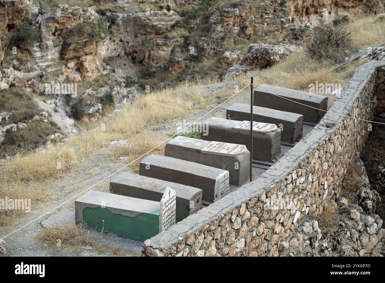 Graves at Rabban Hormizd Monastery in Iraqi Kurdistan Stock Photo - Alamy