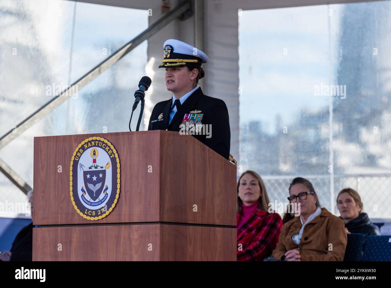 United States Navy commissioning ceremony for the USS Nantucket (LCS 27 ...