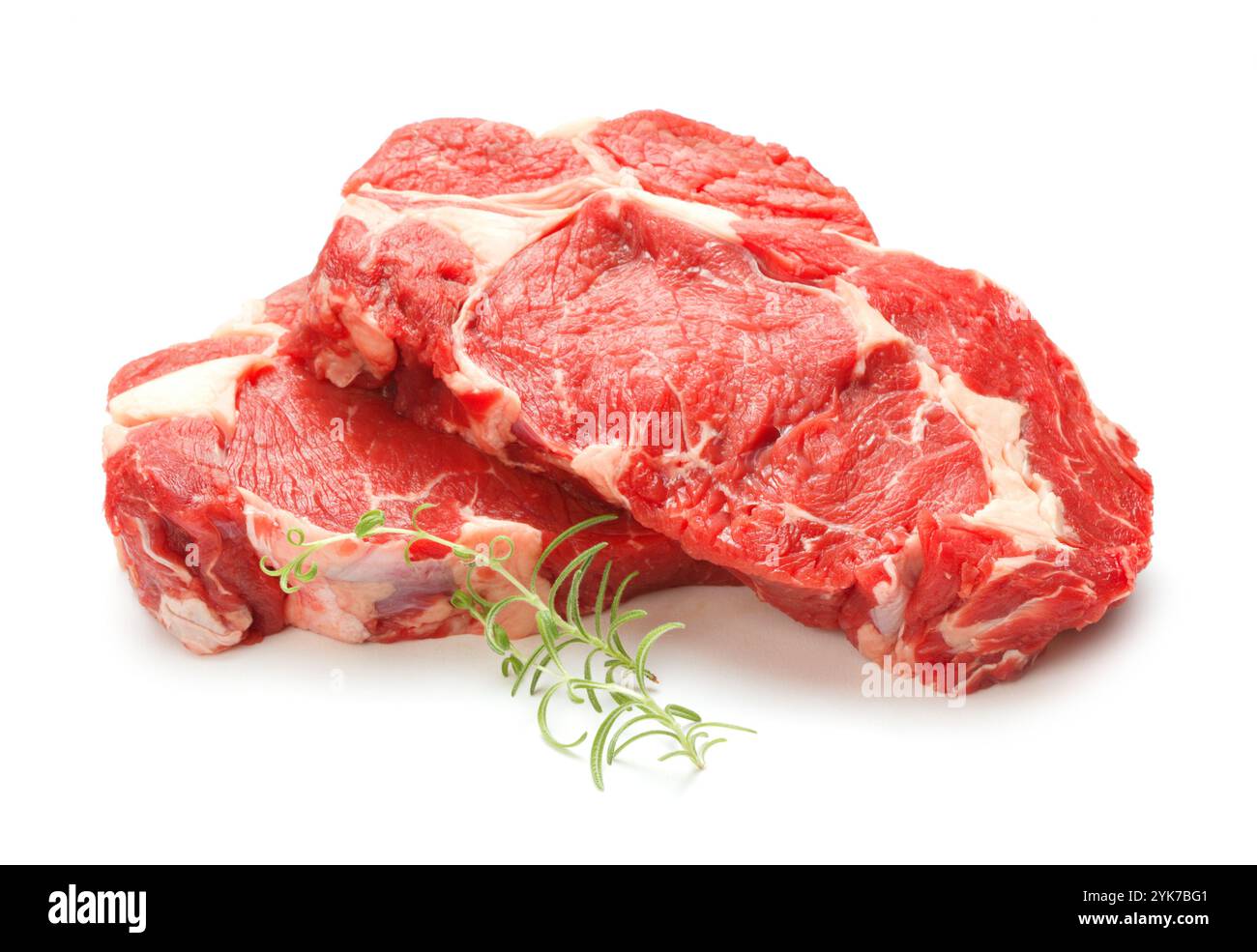 fresh raw beef steak isolated on white background Stock Photo - Alamy