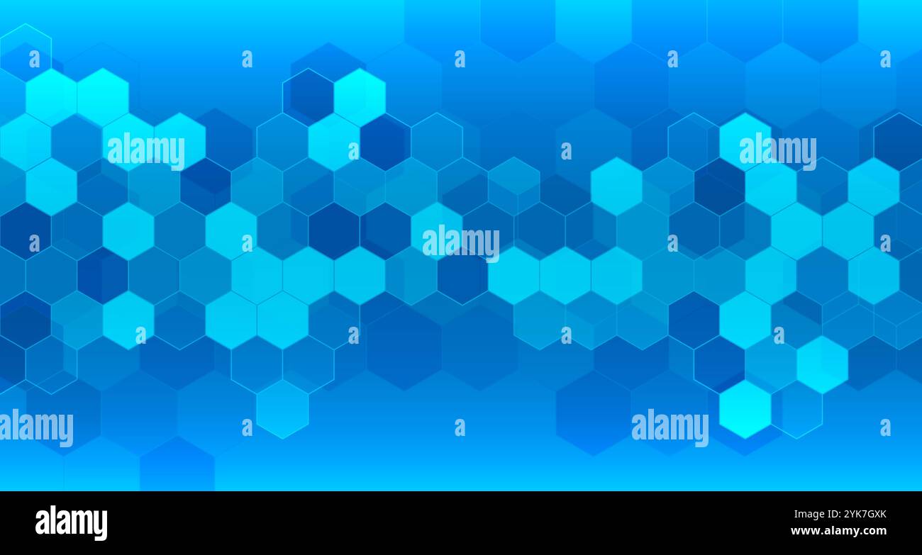blue medical and healthcare background with hexagonal shapes Stock ...