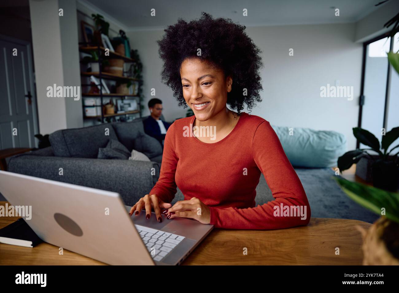 African American student studying for her test Stock Photo - Alamy